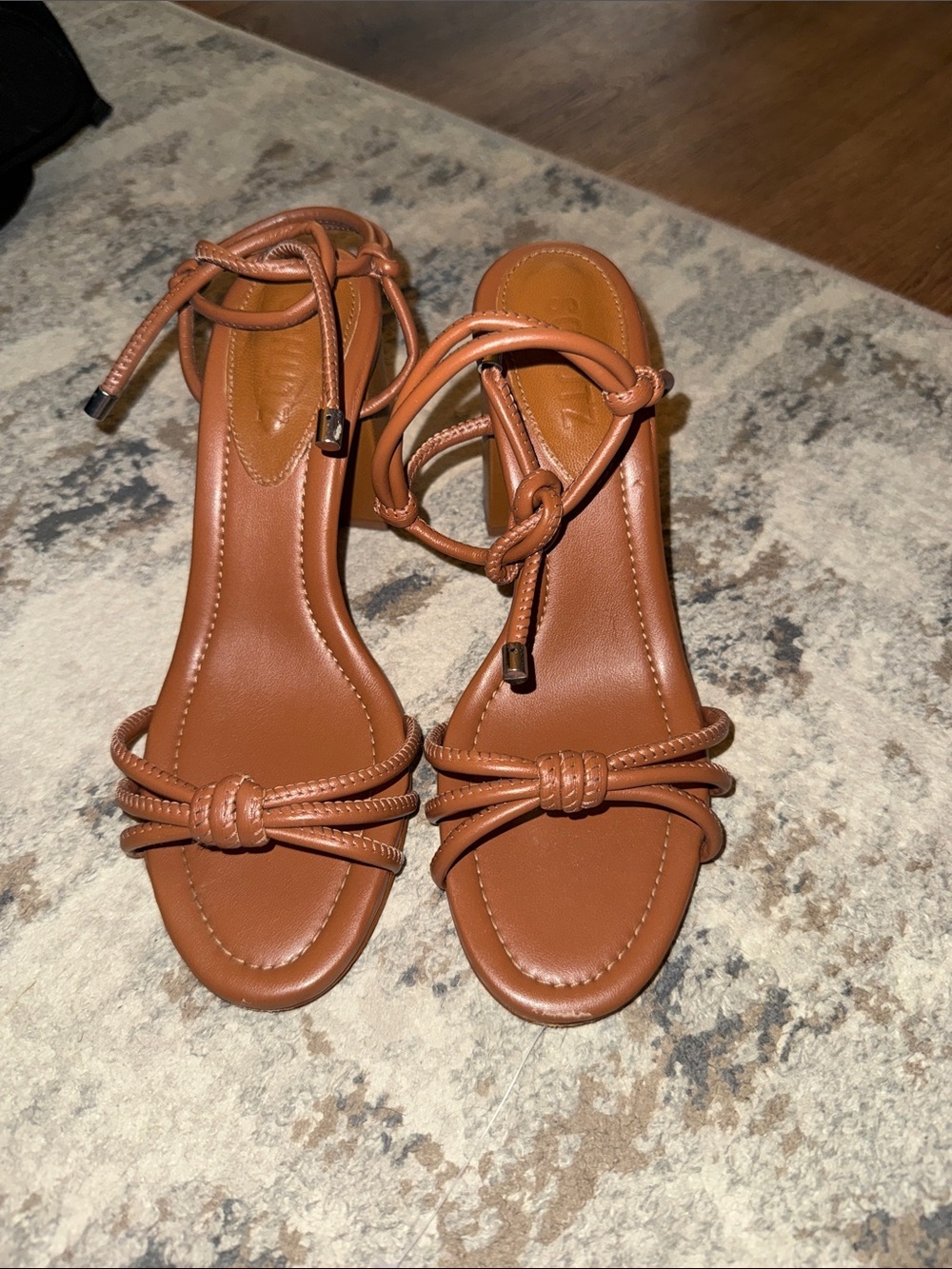 Schutz size 7 heeled strappy sandal